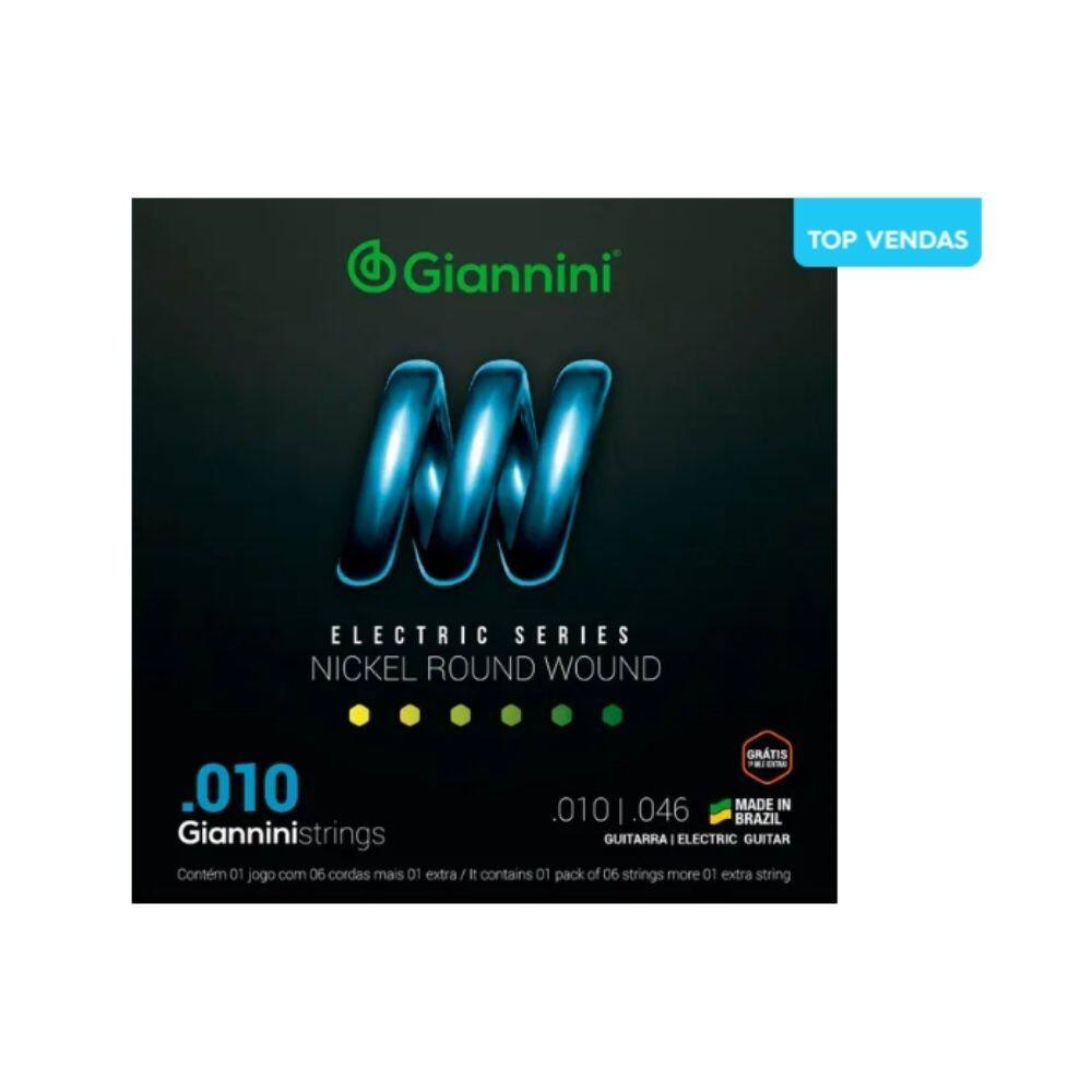 Encordoamento Guitarra Giannini Geegst.10 Nickel