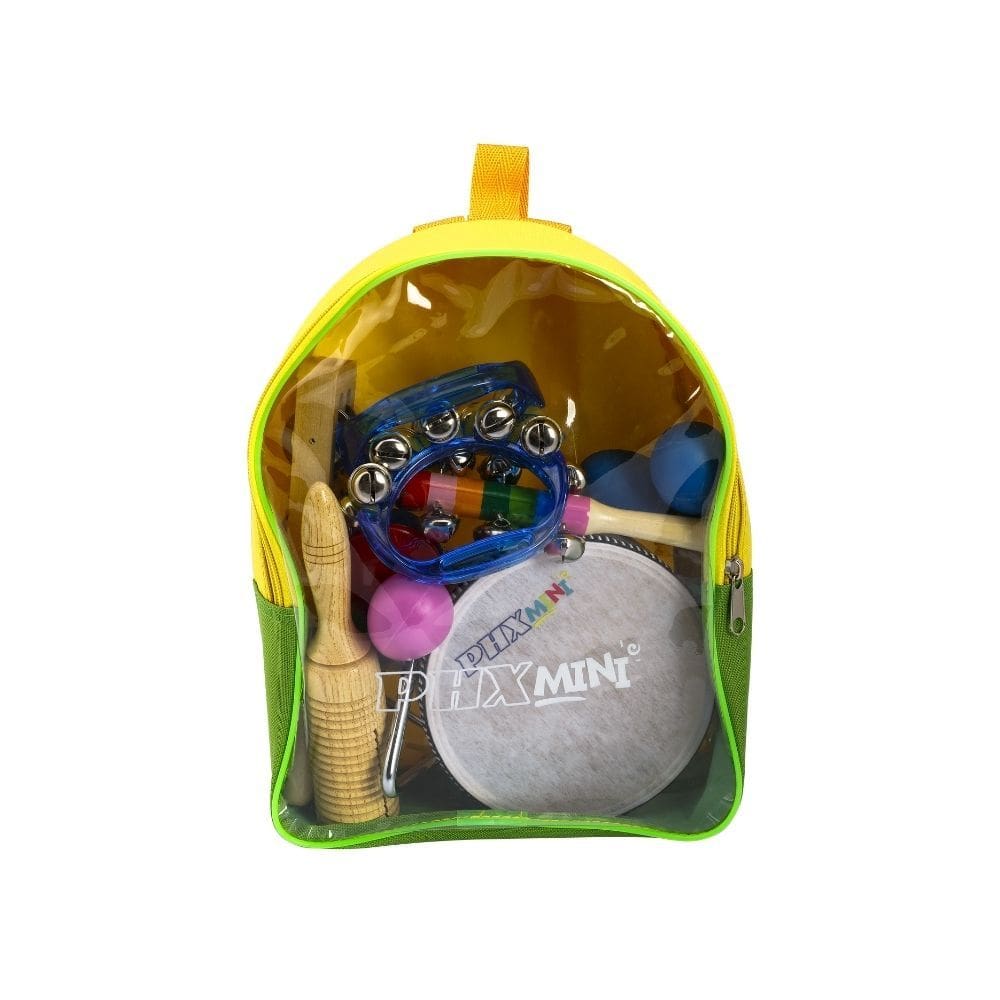 Kit Bandinha Phx 10 Instrumentos Percussão Infantil Mochila