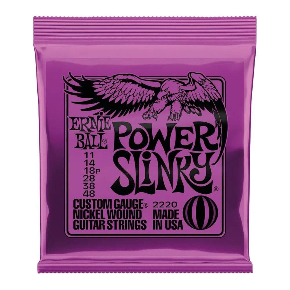 Encordoamento Guitarra 011 Ernie Ball Power Slinky Níquel