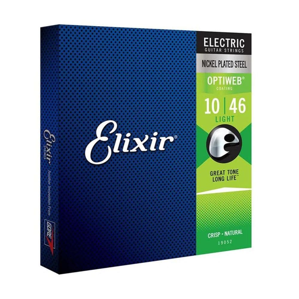 Encordoamento Guitarra 010 Elixir Light Optiweb 19052 Made in USA
