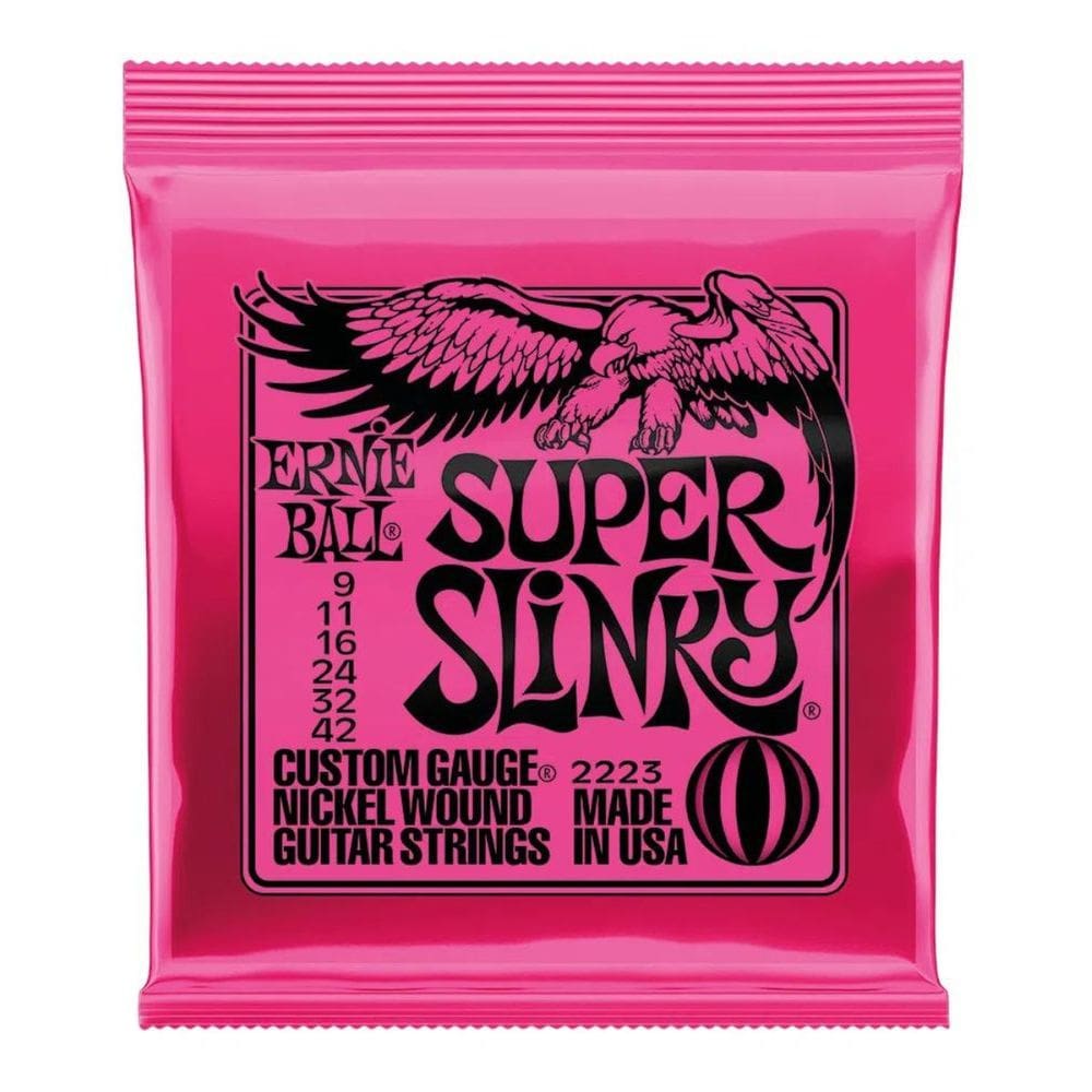 Encordoamento Guitarra 009 Ernie Ball Super Slinky Níquel