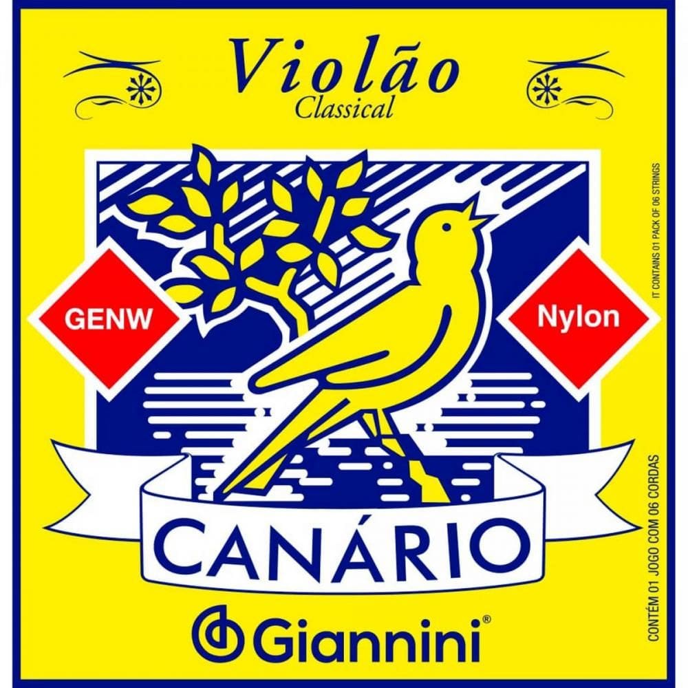 Encordoamento Violão Nylon Giannini Genw Canário Médio