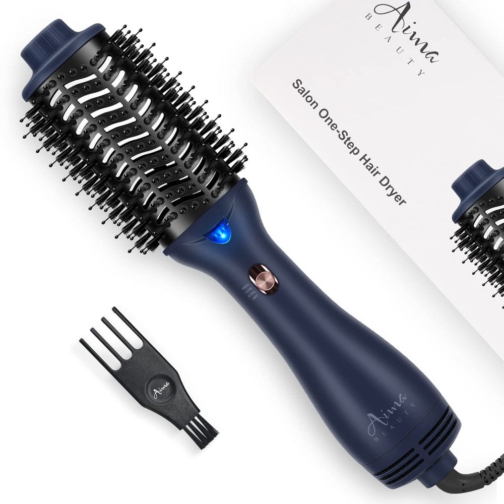 Secador de cabelo e escova volumizadora Aima Beauty 4 em 1 Ceramic Blue