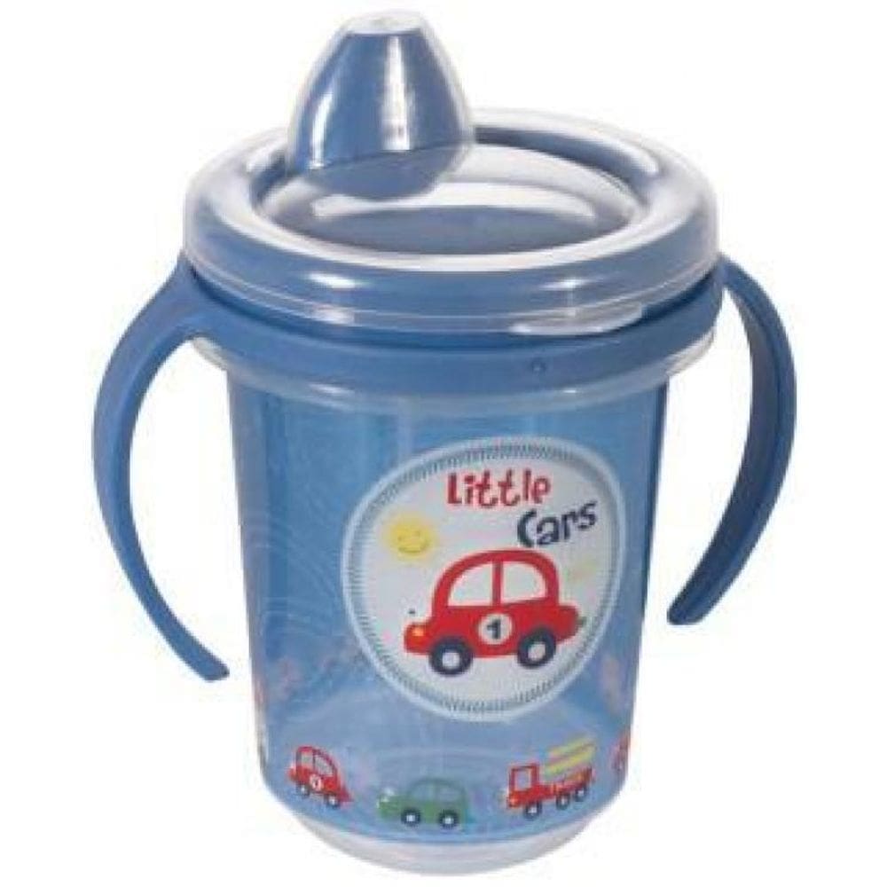 Caneca Plástica Antivazamento 330ml Trio Carrinhos
