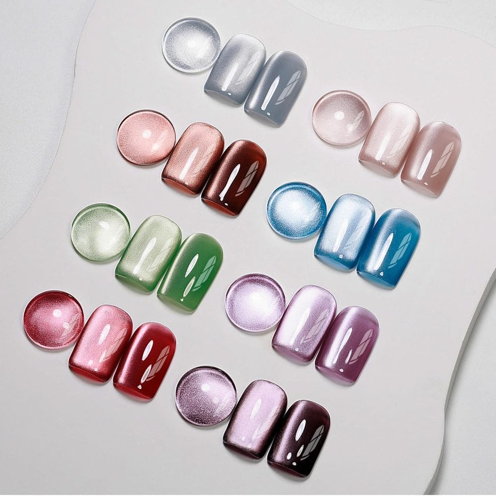 Conjunto de esmaltes MIZHSE Cat Eye Gel de 8 cores com bastão magnético