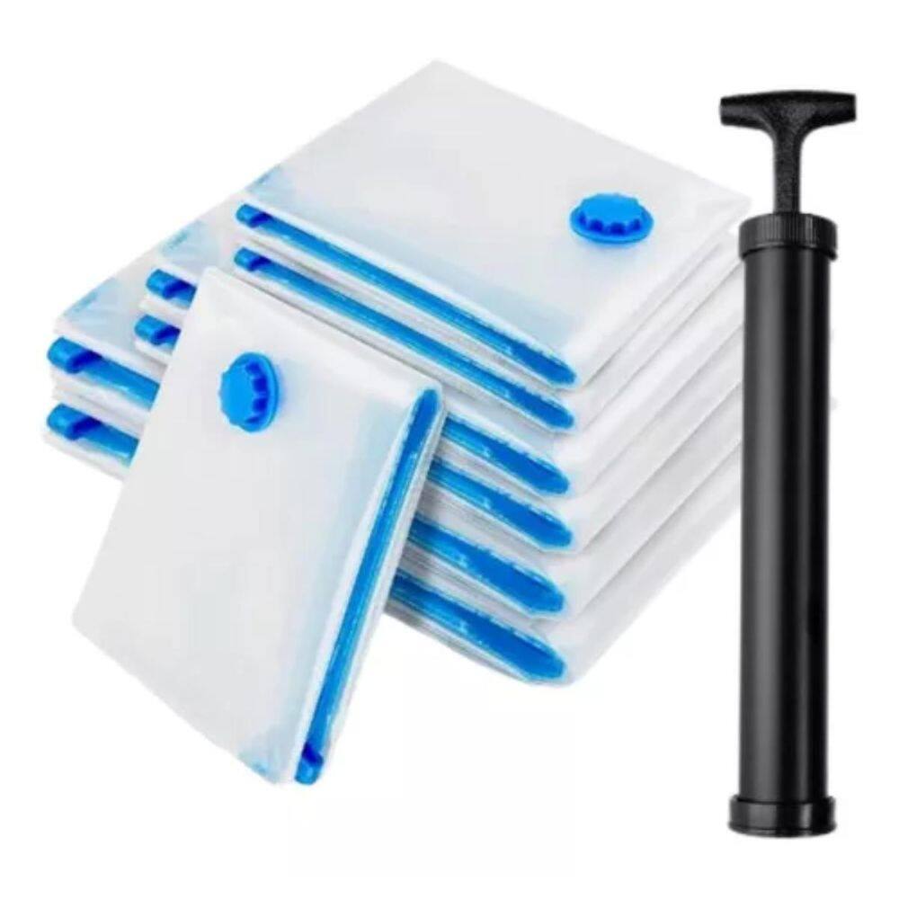 Kit Saco A Vácuo 60X80Cm Organizar Roupas + Bomba De Sucção