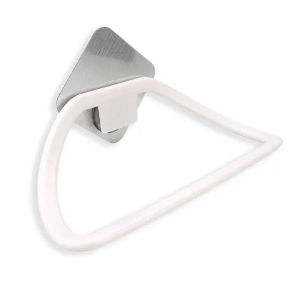 Suporte Porta Toalha Branco Dupla Face 4Kg - 18x10x8cm
