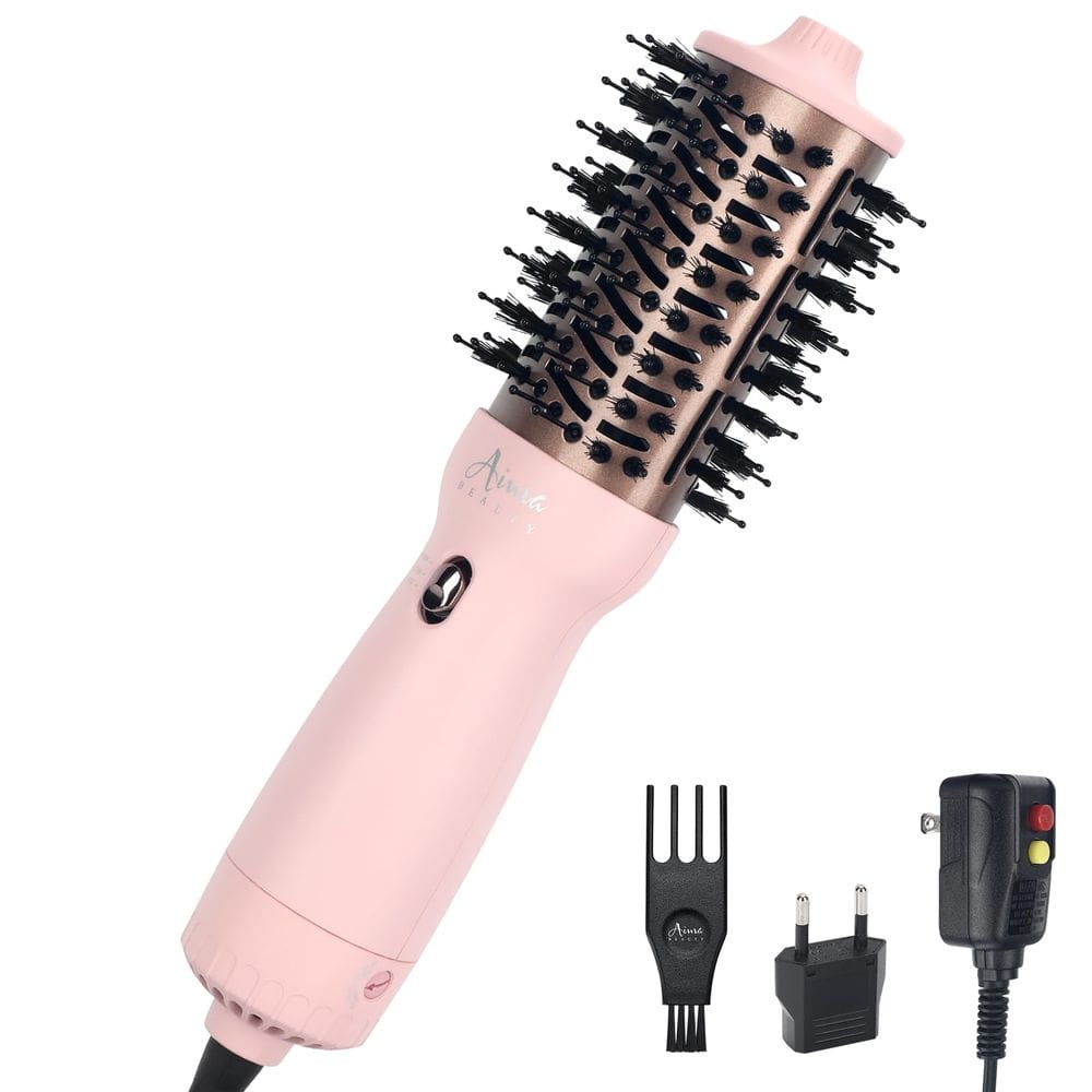 Escova para secador de cabelo Aima Beauty Travel Dual Voltage Pink