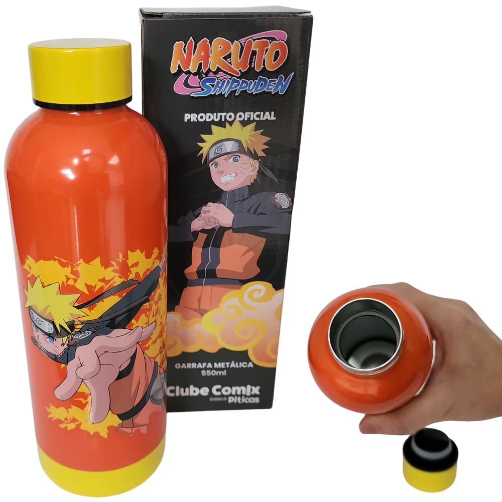 Garrafa Naruto Uzumaki Térmica 8Horas Quente Gelada Oficial Viz Naruto Shippuden