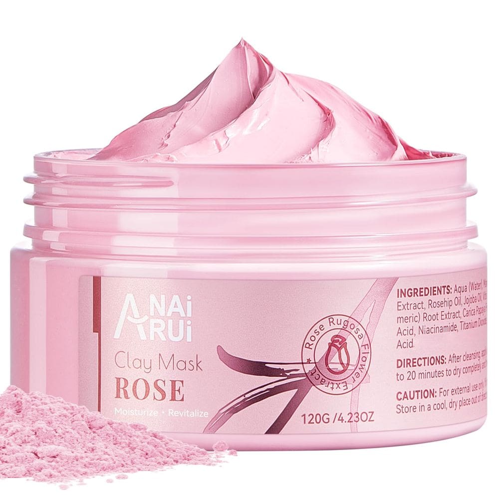 Máscara facial ANAI RUI Rose com argila rosa caulim 125 ml com niacinamida