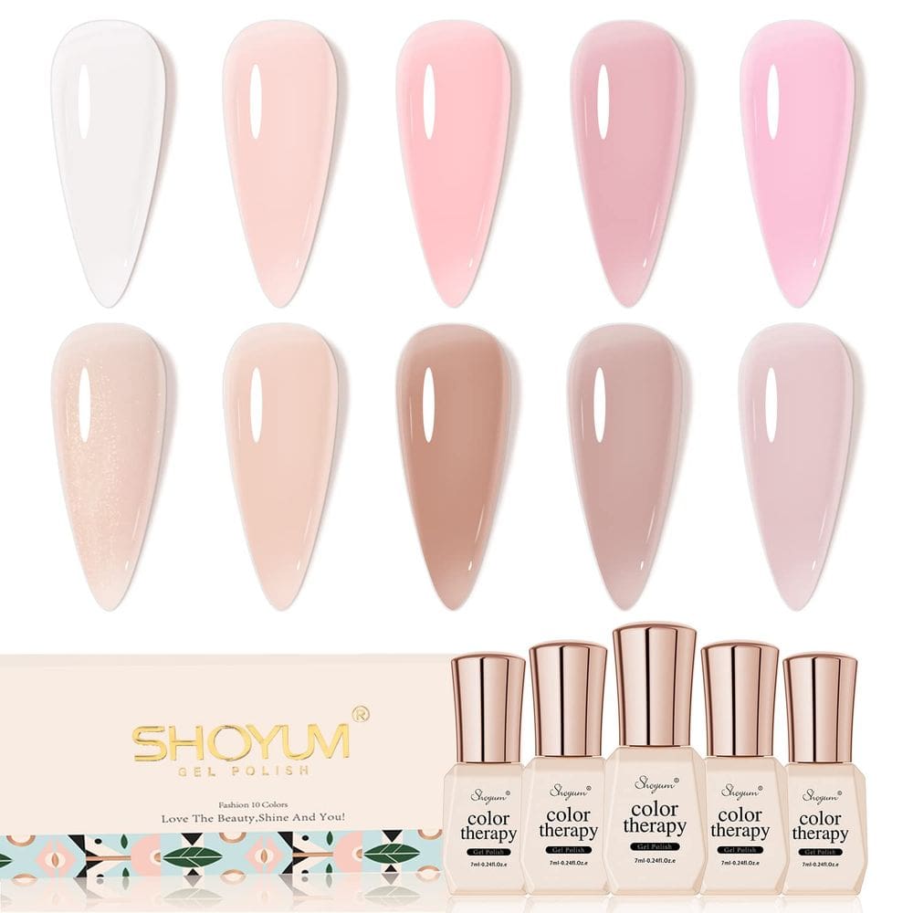 Conjunto de esmaltes SHOYUM Jelly Nude Gel 10 unidades 7 mL UV LED