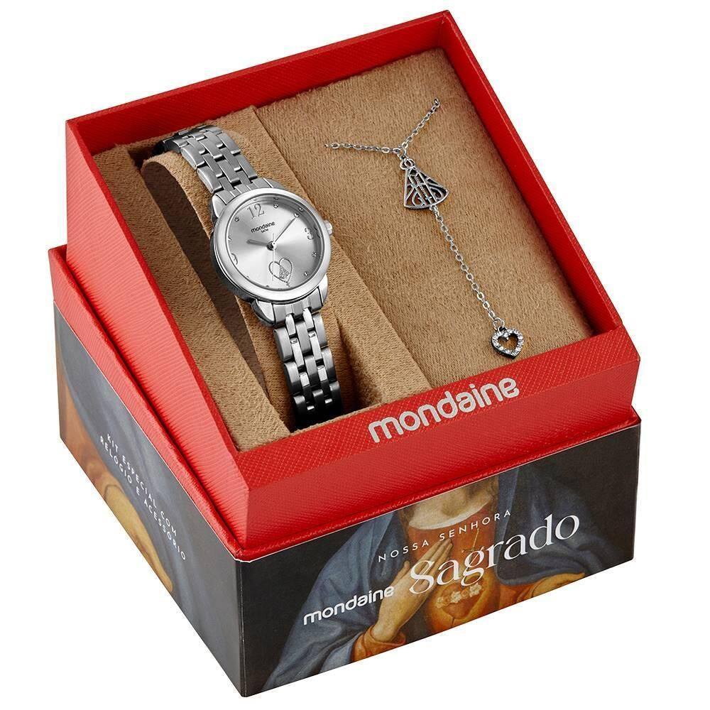 Relogio Mondaine Feminino Ref: 99749L0Mkne2 Prateado Nossa