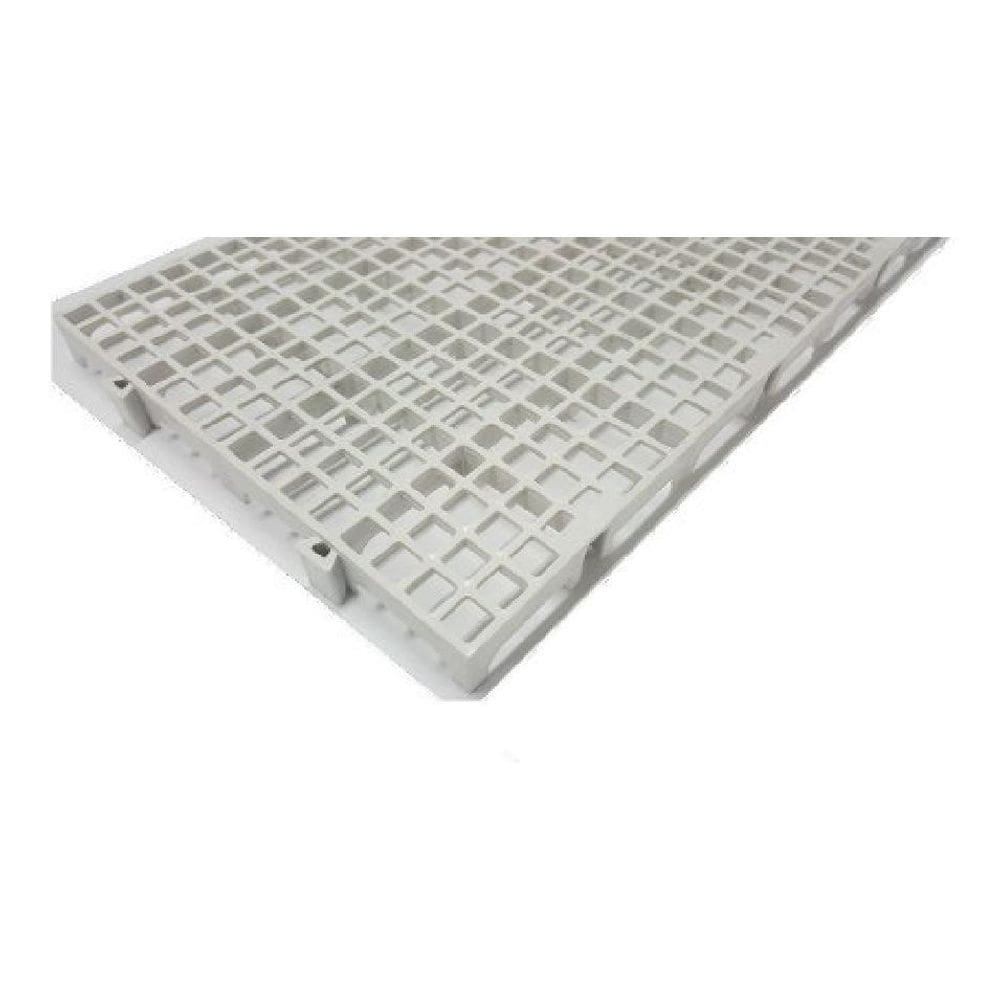 Kit 10 Pisos Plastico Branco Estrado Plast 50X25Cm