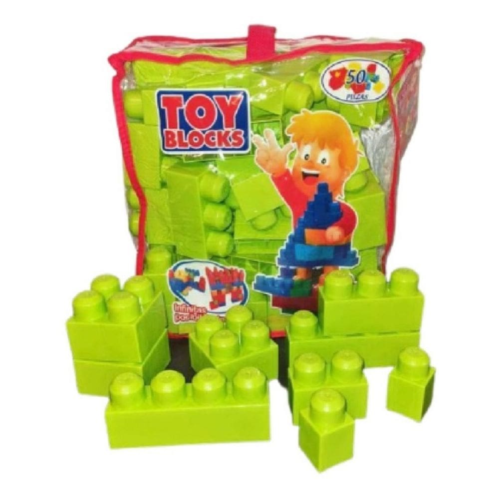 Bloco armable Mega Blocks, 50 peças, verde maçã, fabuloso