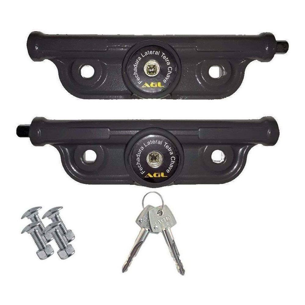 Par De Trava Para Porta Fechadura Lateral Tetra Chave Agl