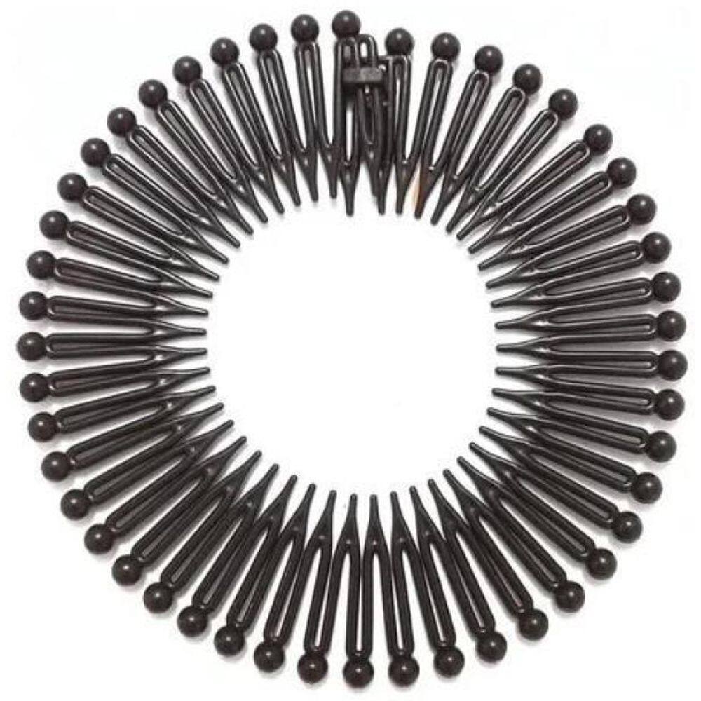 Tiara Bell Pente Prendedor Cabelo Preto 12Cm Diâmetro