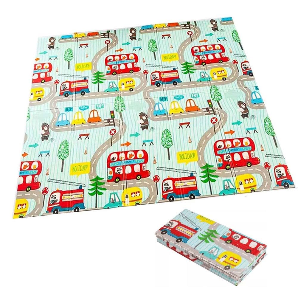 Tapete Infantil Bebe Criança Tatame Dupla Face Emborrachado Macio Antiderrapante Seguro Dobravel Diversao Brincadeira Resistente Multiuso