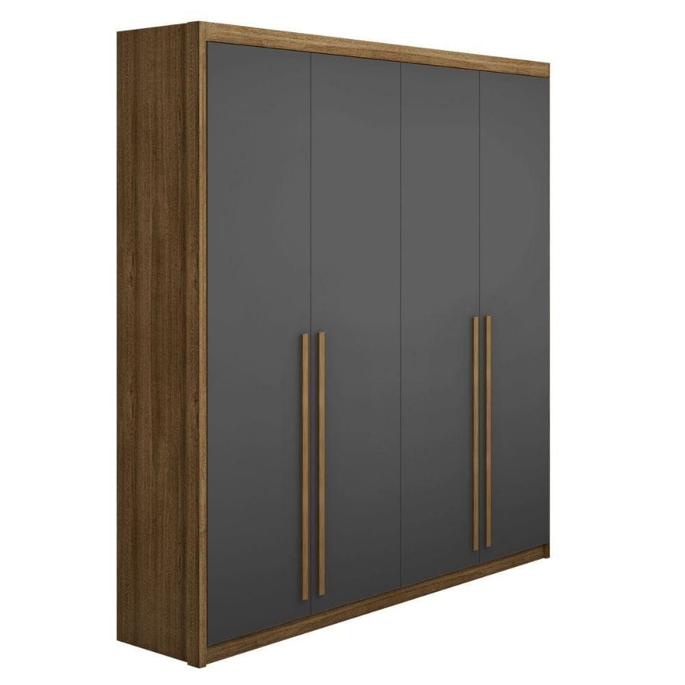 Guarda Roupa Solteiro Dubai 4 Portas Nature Fendi Vr