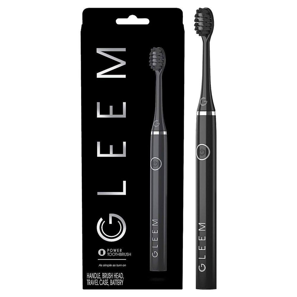 Escova de dentes elétrica Gleem alimentada por bateria preta