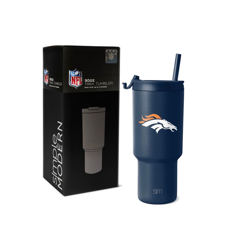 Copo Simple Modern NFL Denver Broncos 900 ml em aço inoxidável