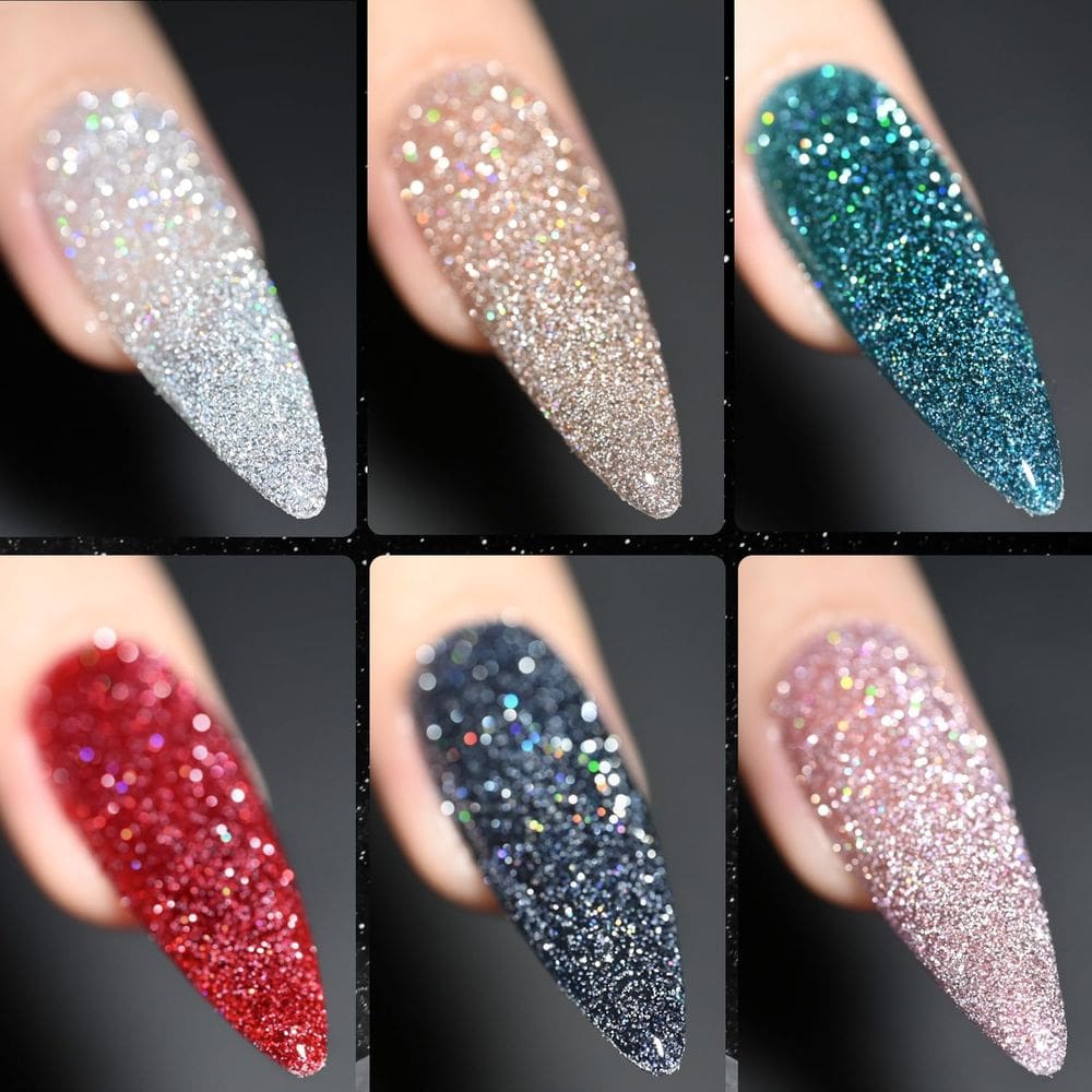 Conjunto de esmaltes GAOY Reflective Glitter 6 cores 7,3 mL