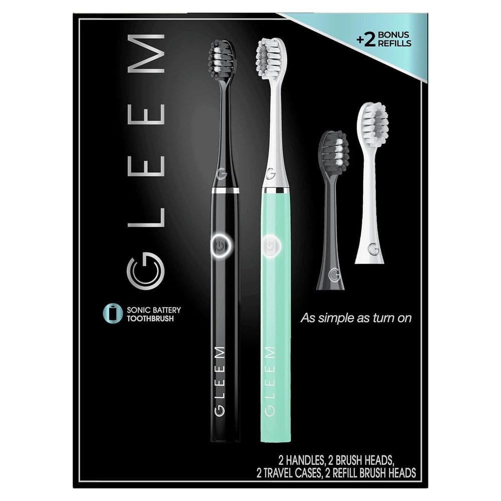 Escova de dentes elétrica Gleem alimentada por bateria com cerdas macias