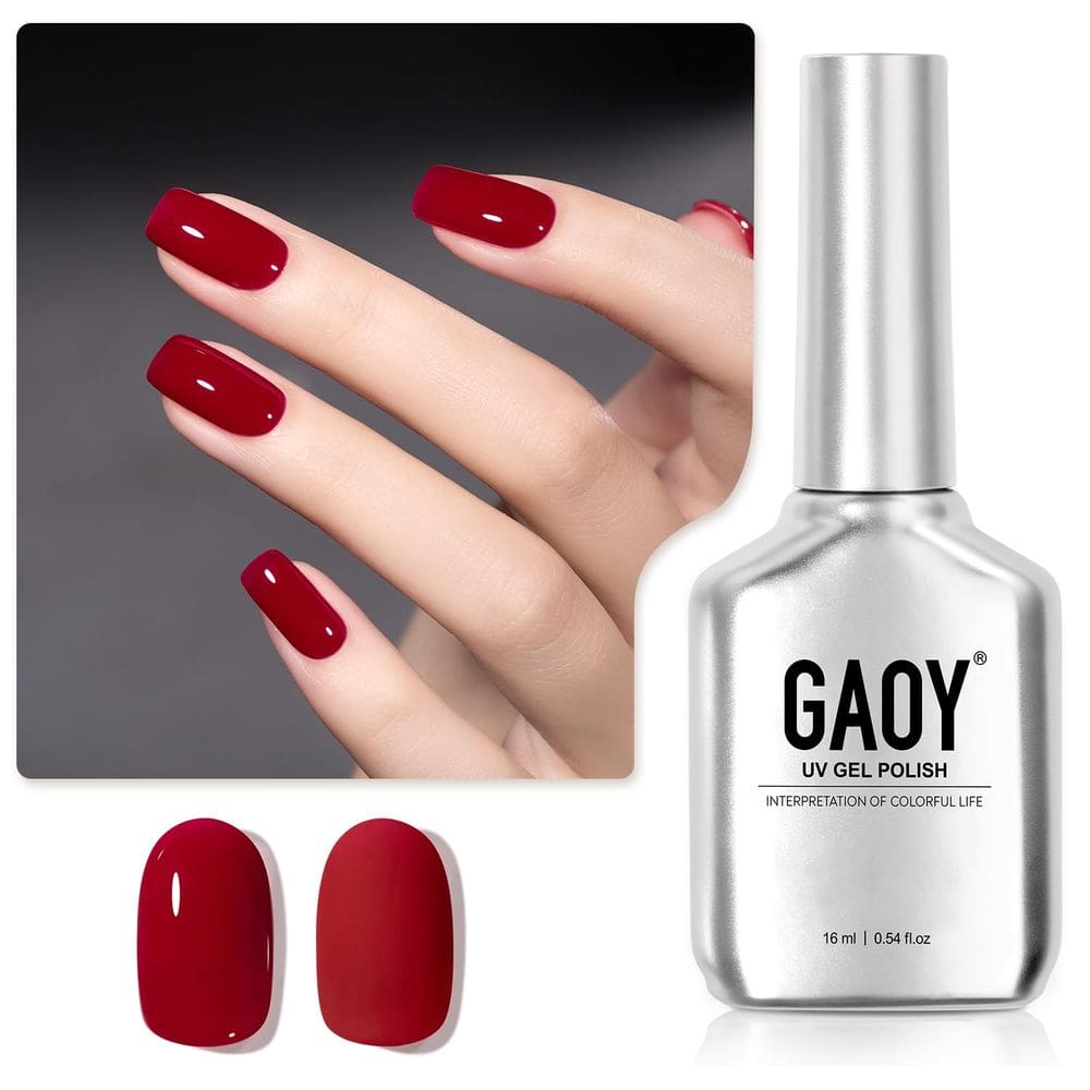 Esmalte de unhas GAOY Red Gel 16mL Soak Off UV Light 1201 Carmine