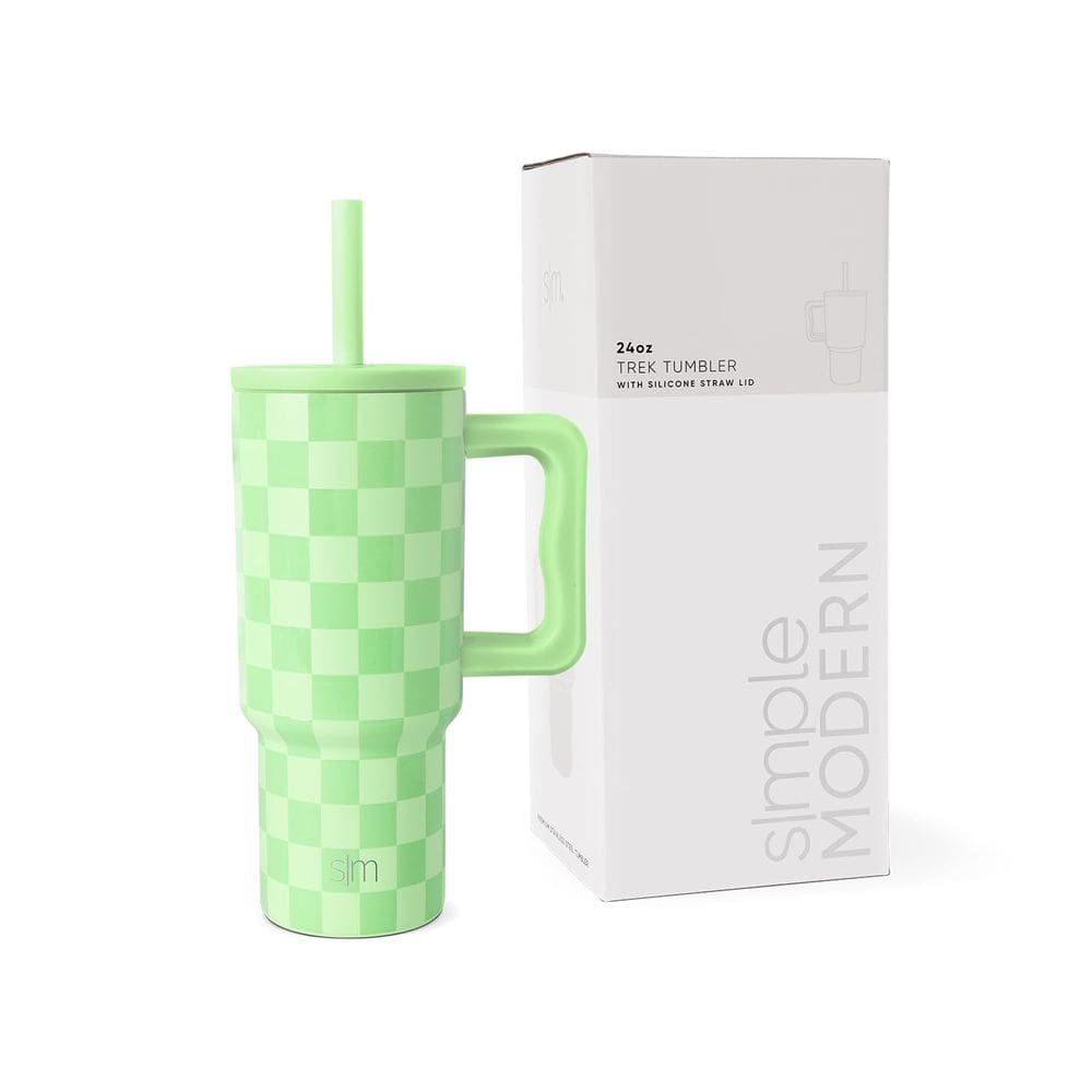 Copo Simple Modern Kids Trek Lime Checkmate 700 ml