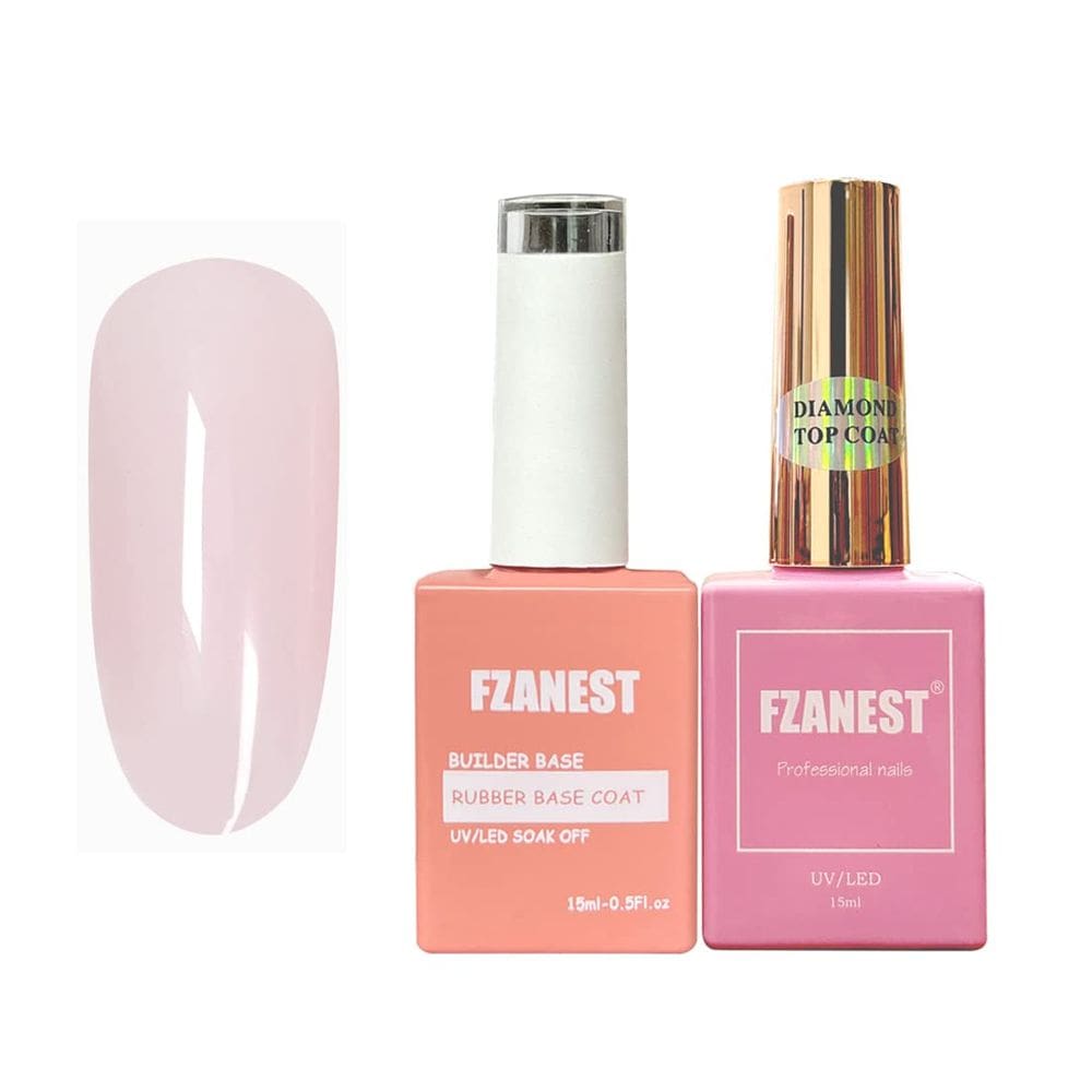 Conjunto de gel Nail Builder FZANEST Nude com revestimento de diamante