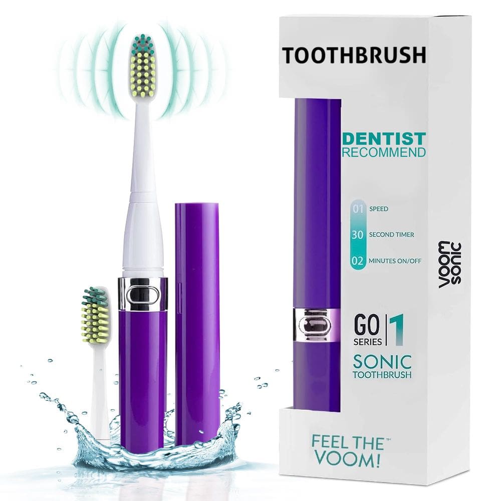 Escova de dentes elétrica de viagem Voom Sonic Go 1 Series roxa