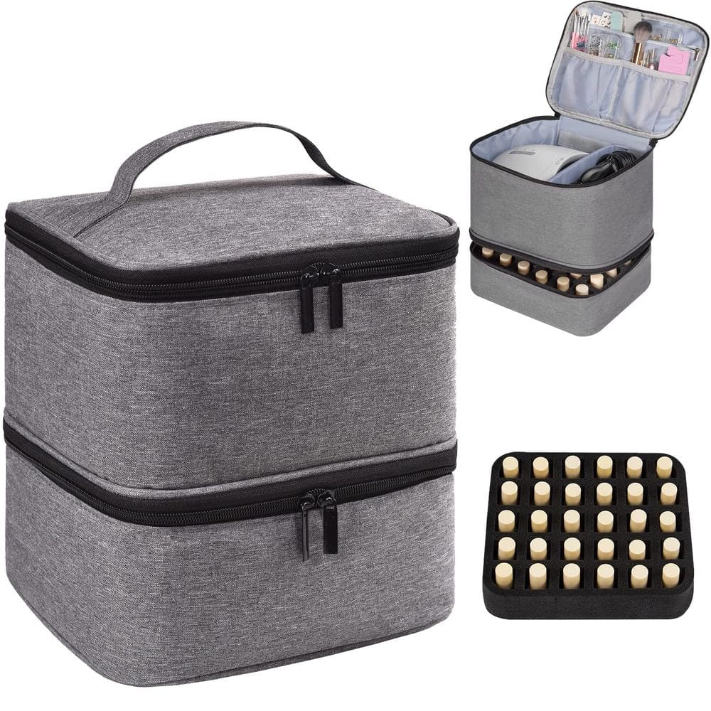 O organizador de esmaltes CTWWFS contém 30 frascos (15 mL) e mais bolsa
