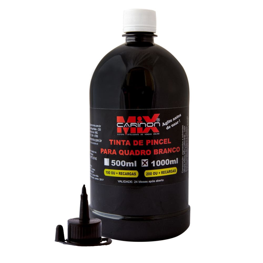 Tinta Para Pincel De Quadro Branco 1 Litro Preto