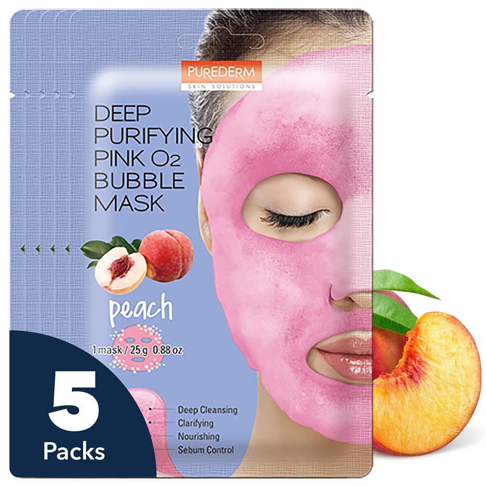 Máscara facial Bubble Purederm Deep Purifying Peach O2