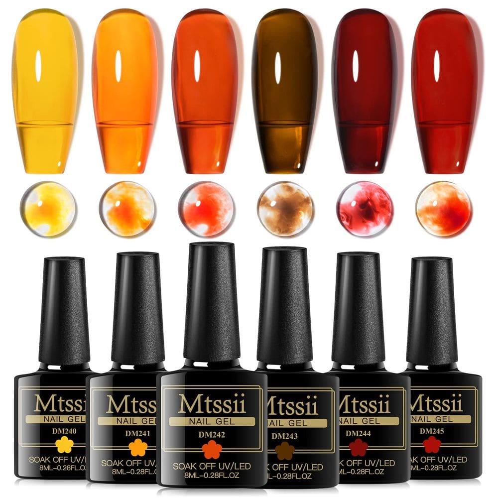 Verniz de unhas MTSSII Jelly Crystal Gel translúcido de 6 cores