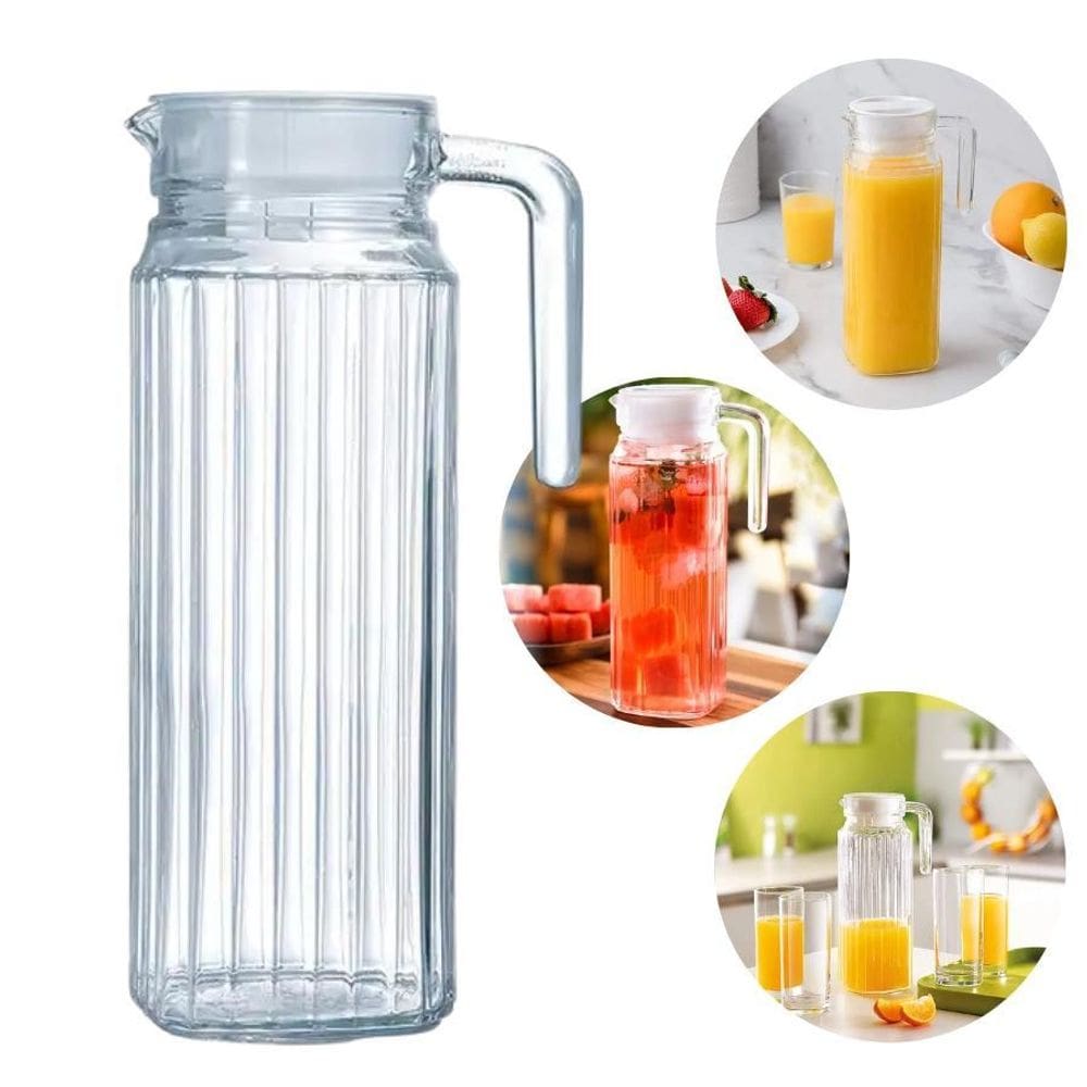 Jarra de Vidro Resistente 1l | Ideal para Água e Bebidas