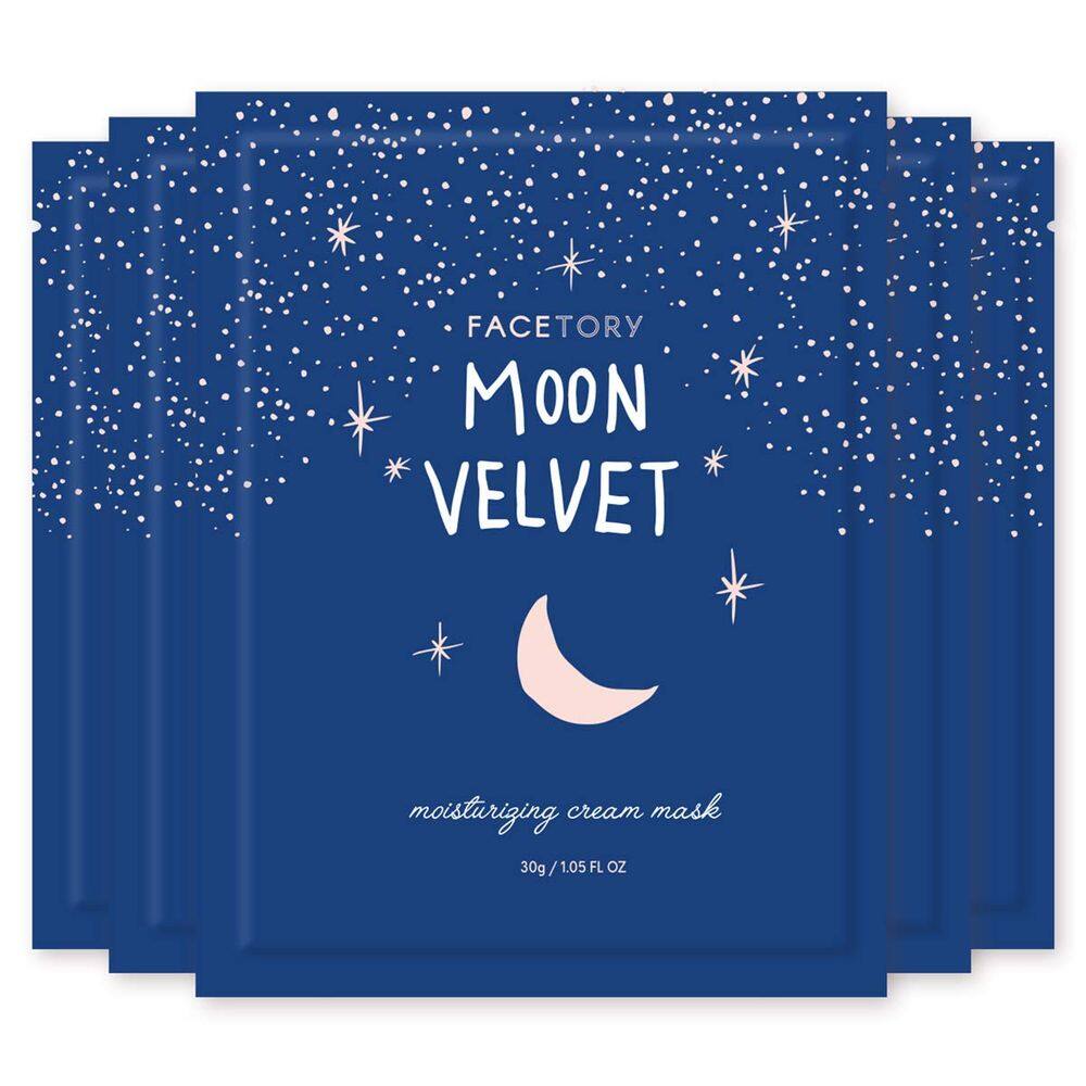 Máscara de lençol FACETORY MOON VELVET MOISTURIZING com manteiga de karité