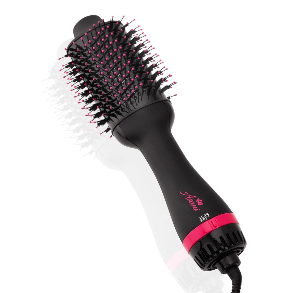 Escova para secador de cabelo Asani 4 em 1 com pente e alisador