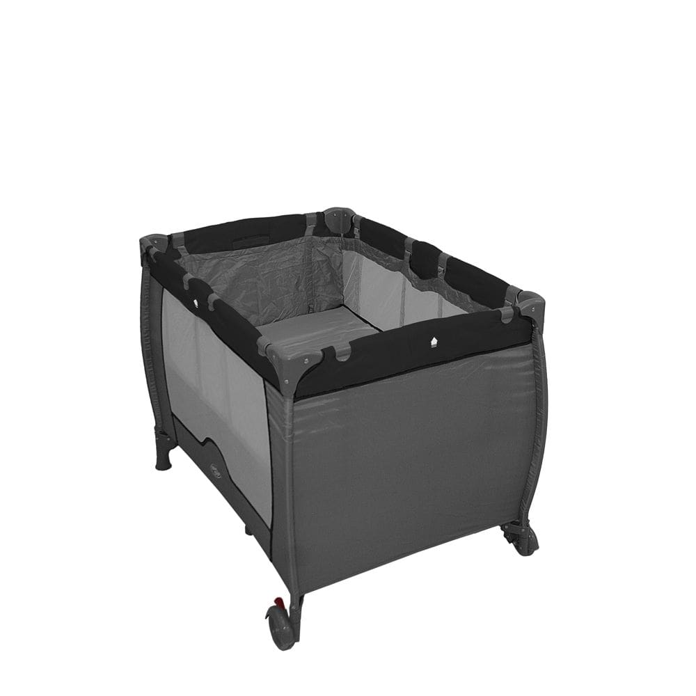 Berço Cercado Portatil Vira Chiqueirinho Compact Preto