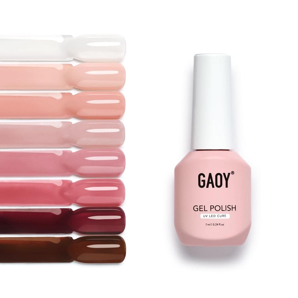 Conjunto de esmaltes GAOY Jelly Gel 8 cores translúcidas 7 mL