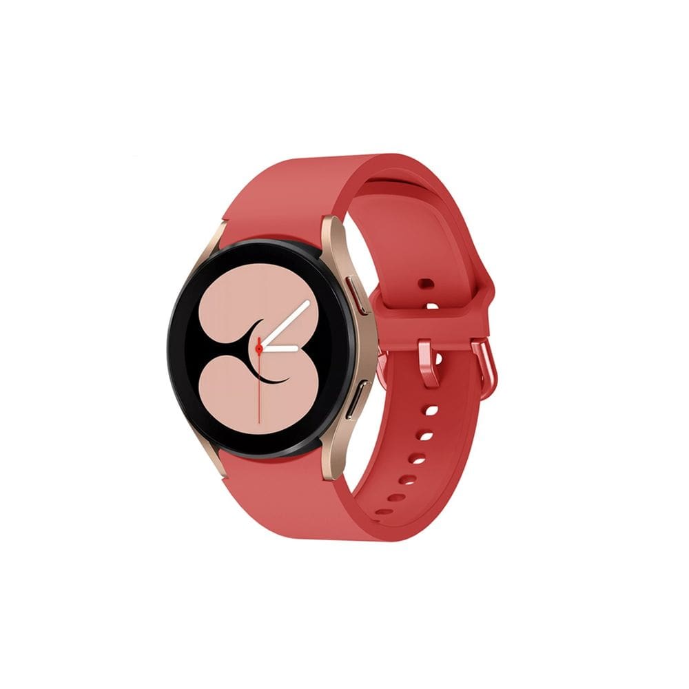 Pulseiras para Galaxy Watch 4, 5 e 6, todas em silicone vermelho