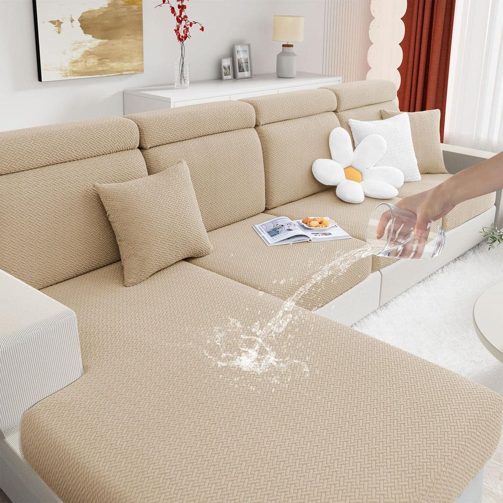 Capa de almofada de sofá hyha Waterproof Chaise Sectional Sofa