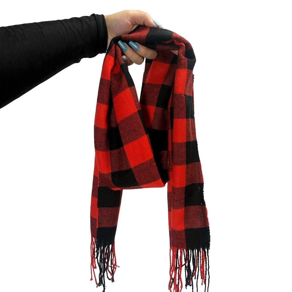 Cachecol Lenço Feminino Inverno Redstar Winter Em Xadrez