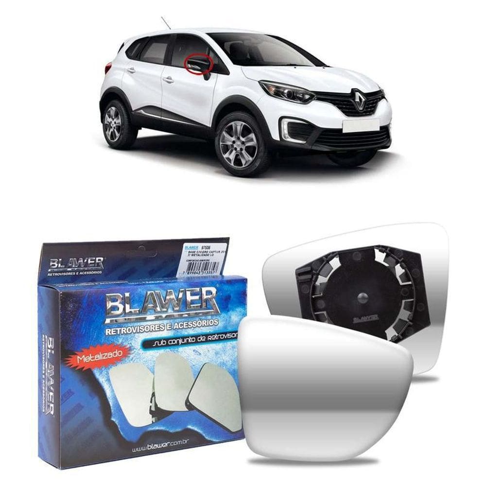 Lente Retrovisor Com Base Captur 17/ Lado Direito