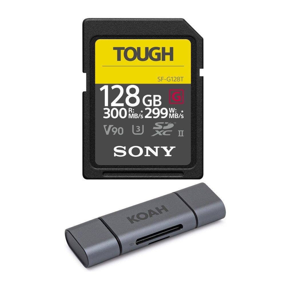 Cartão SD Sony 128GB UHS-II Tough G-Series com pacote de leitor de cartão