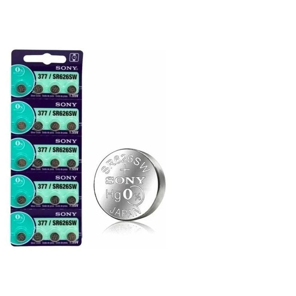 Bateria 377 Sr66 Sr626Sw 1,5V Sony Murata Cartela C/20