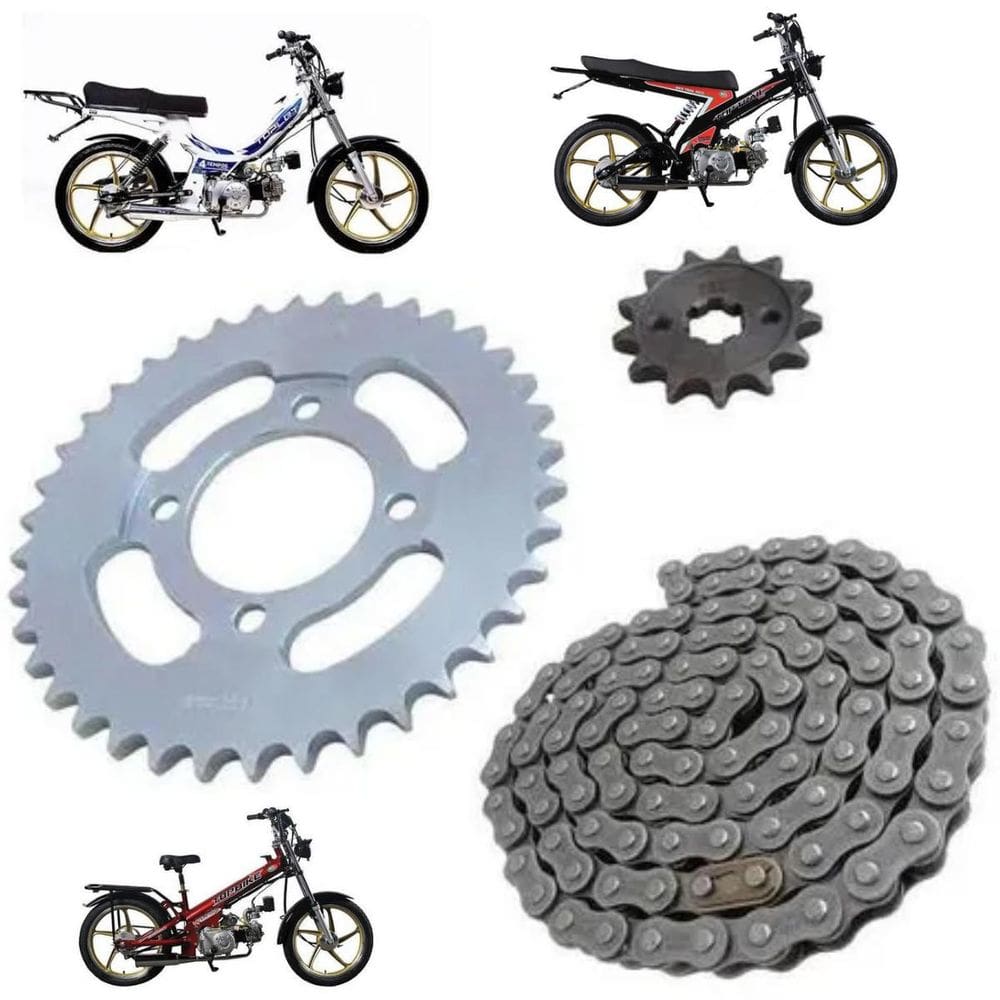 Kit Relação Transmissão Mobilete 4 Tempo SMX 49cc 50cc 420H