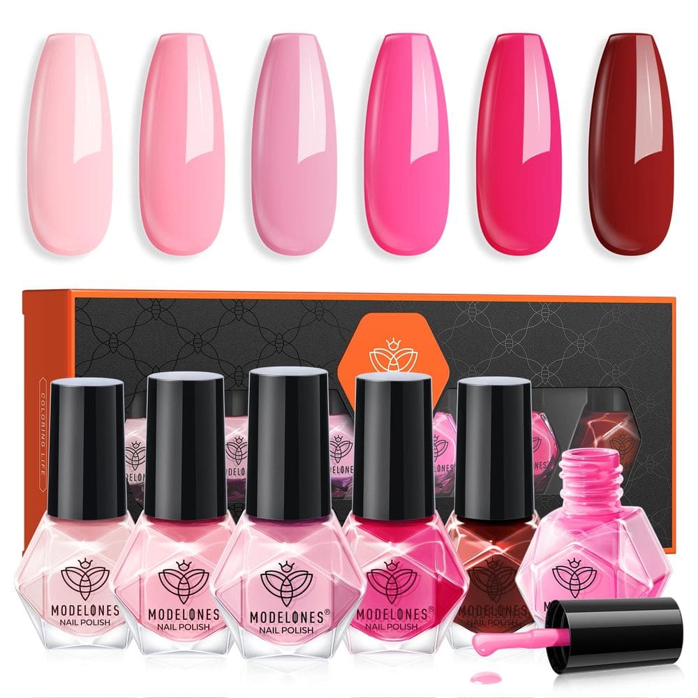 Conjunto de esmaltes modelones Pink 6 Colors 2025 Spring Gift Box