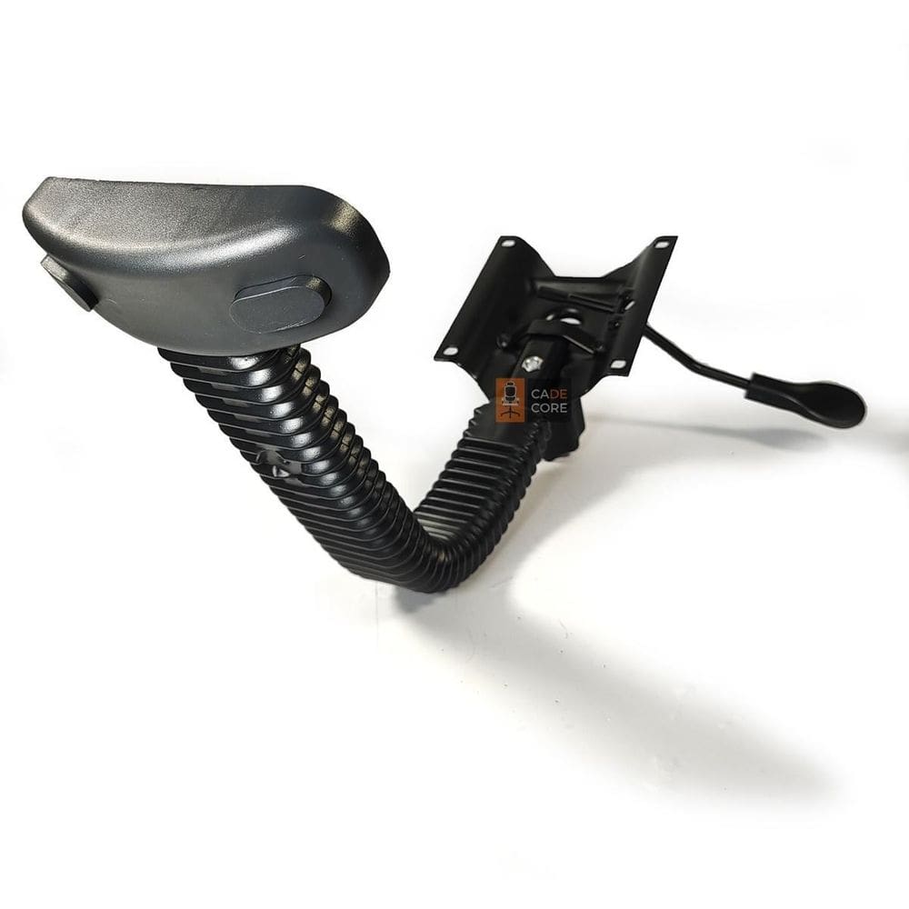 Suporte De Encosto Secretário Com Frange Reforçada Preta Aço