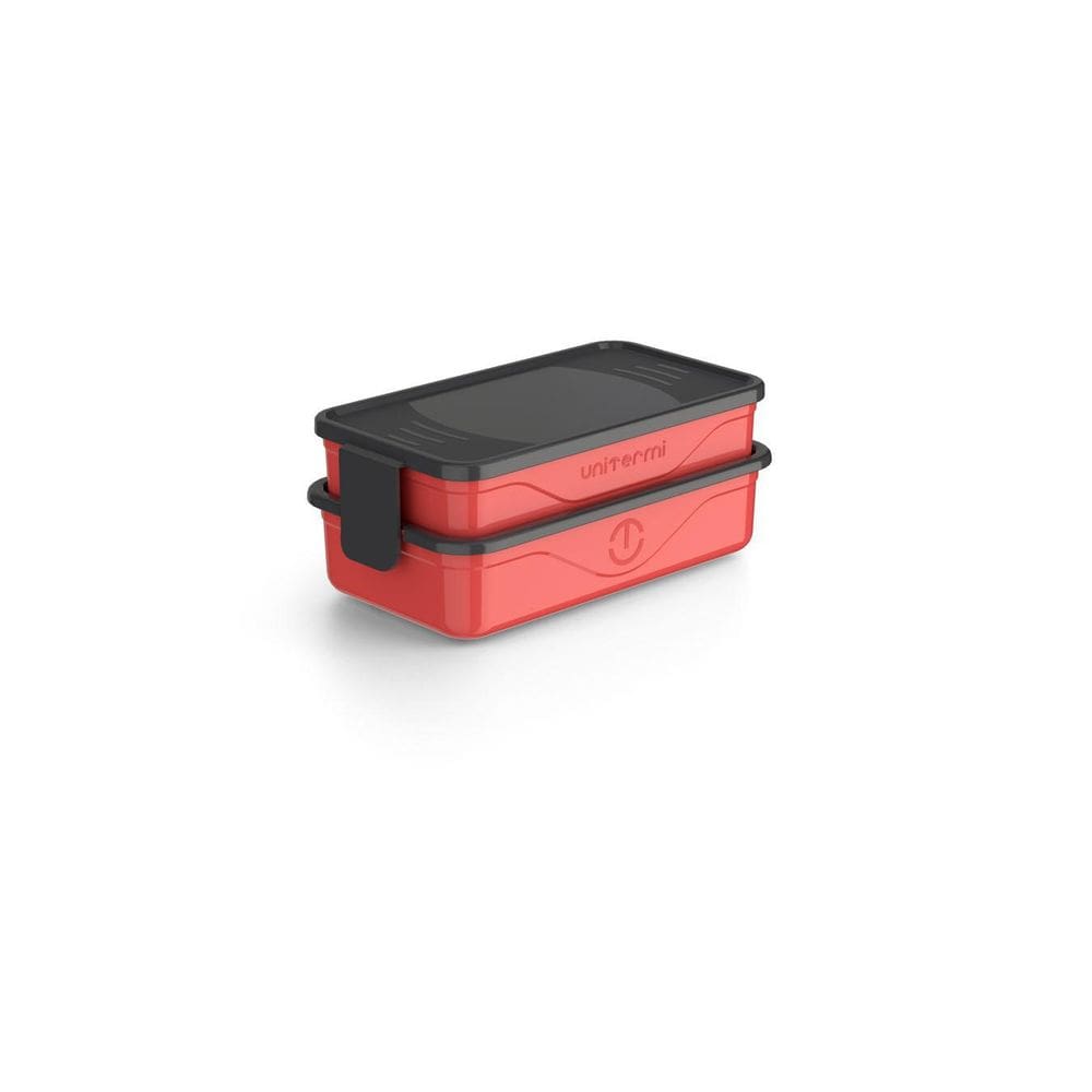 Marmita Dupla Organizador Com Talher Ecotermi 1,3L Salmão