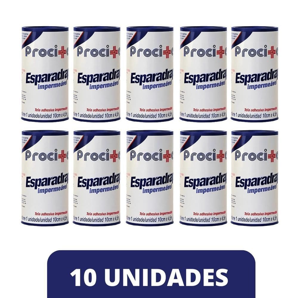 Esparadrapo Impermeável Procitex10 Cm X 4,5 M Com 10 Un.